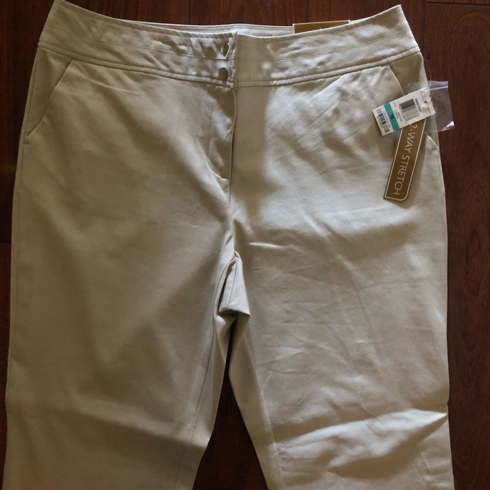 NWT Light color Khakis straight leg business casual pants size 16 - Picture 2 of 8